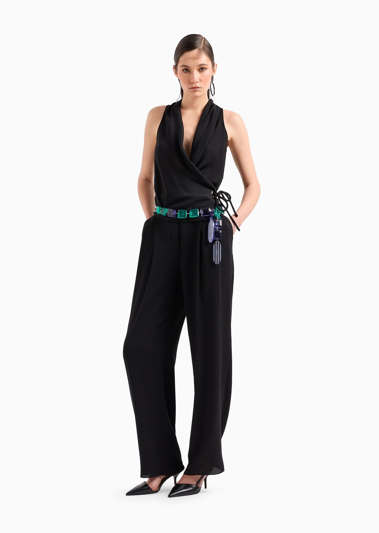 ASV organic silk cross-over top - 4