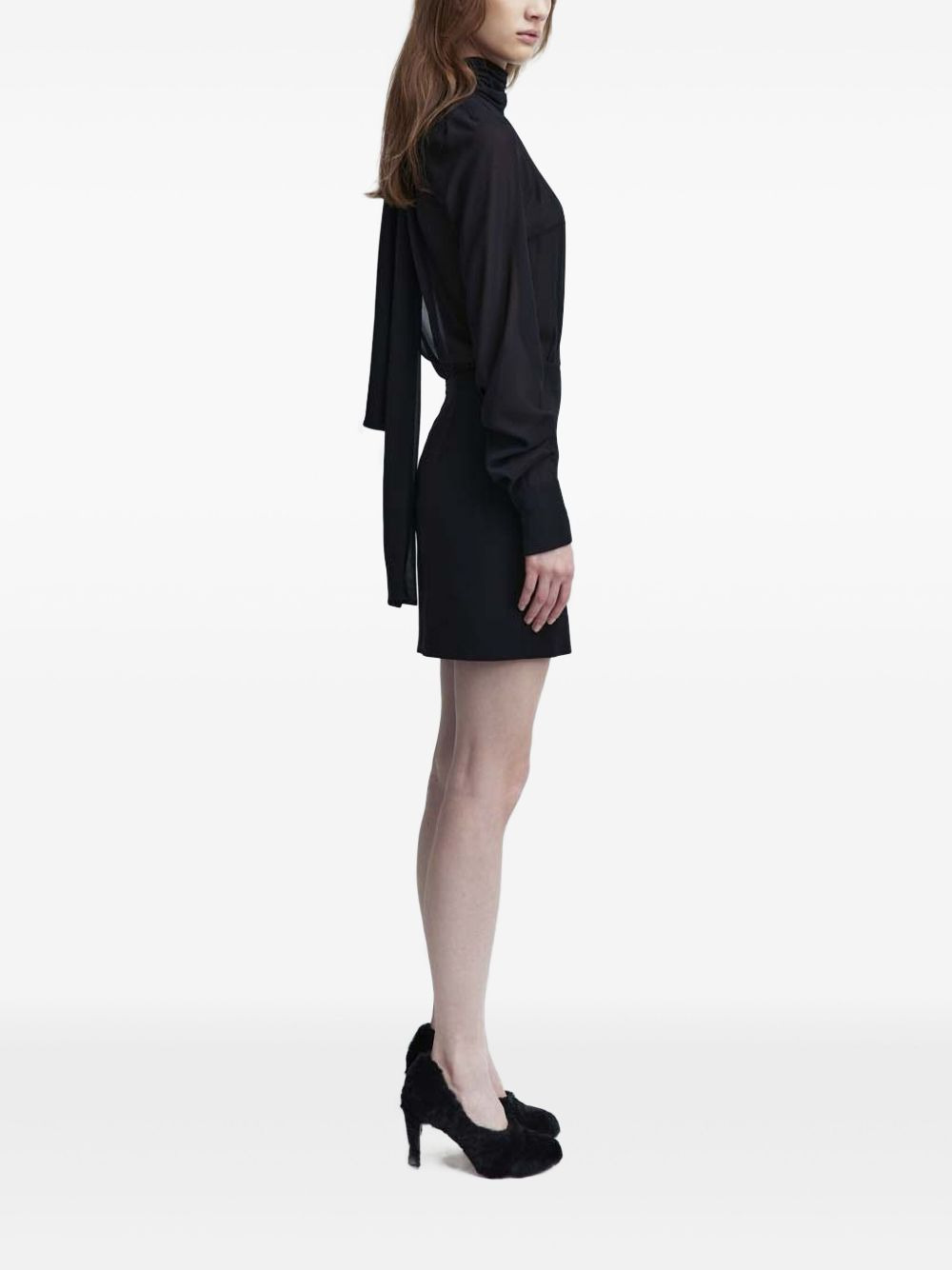 ruched-detailing mini dress - 4