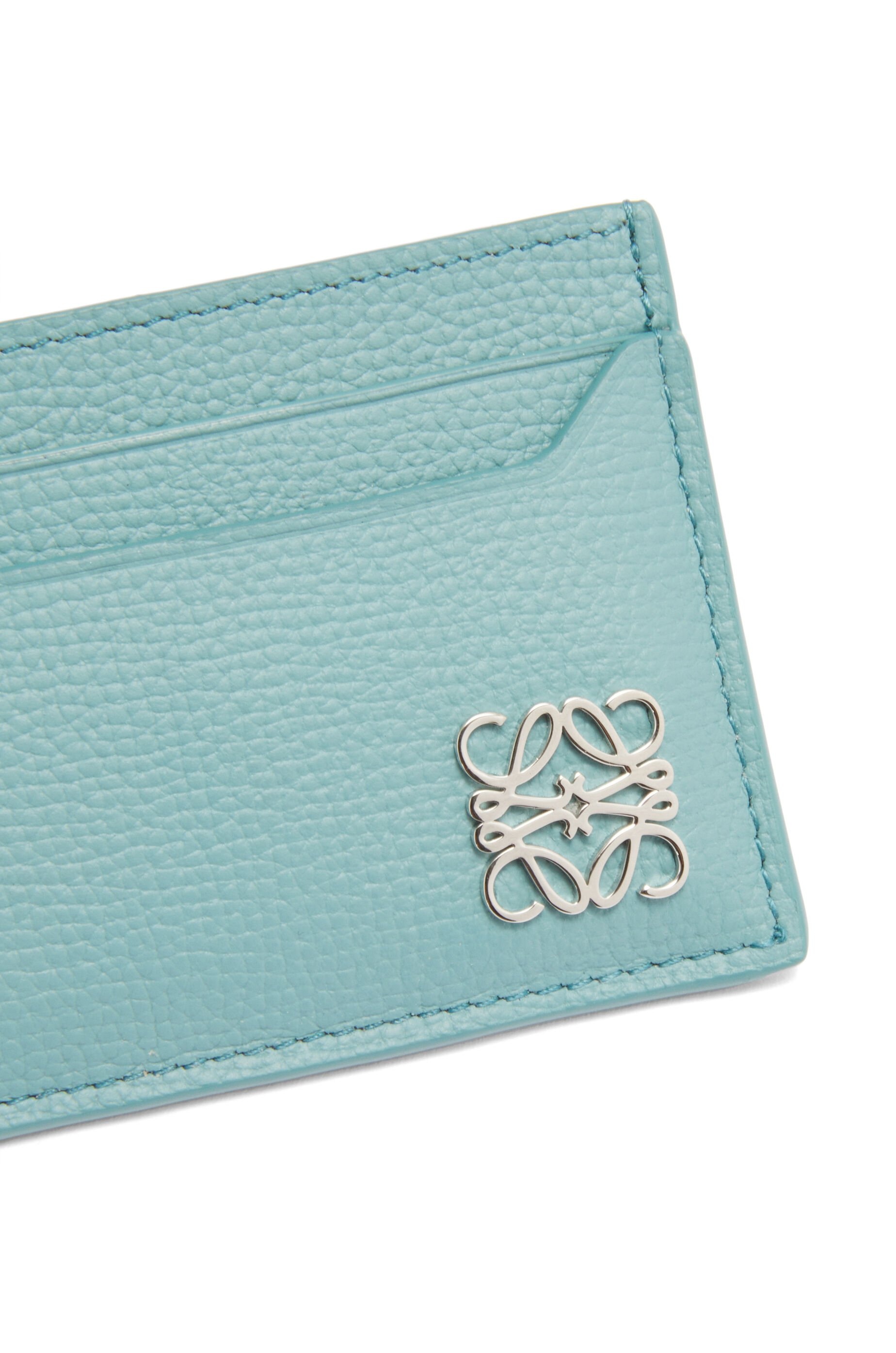 Anagram plain cardholder in pebble grained calfskin - 4