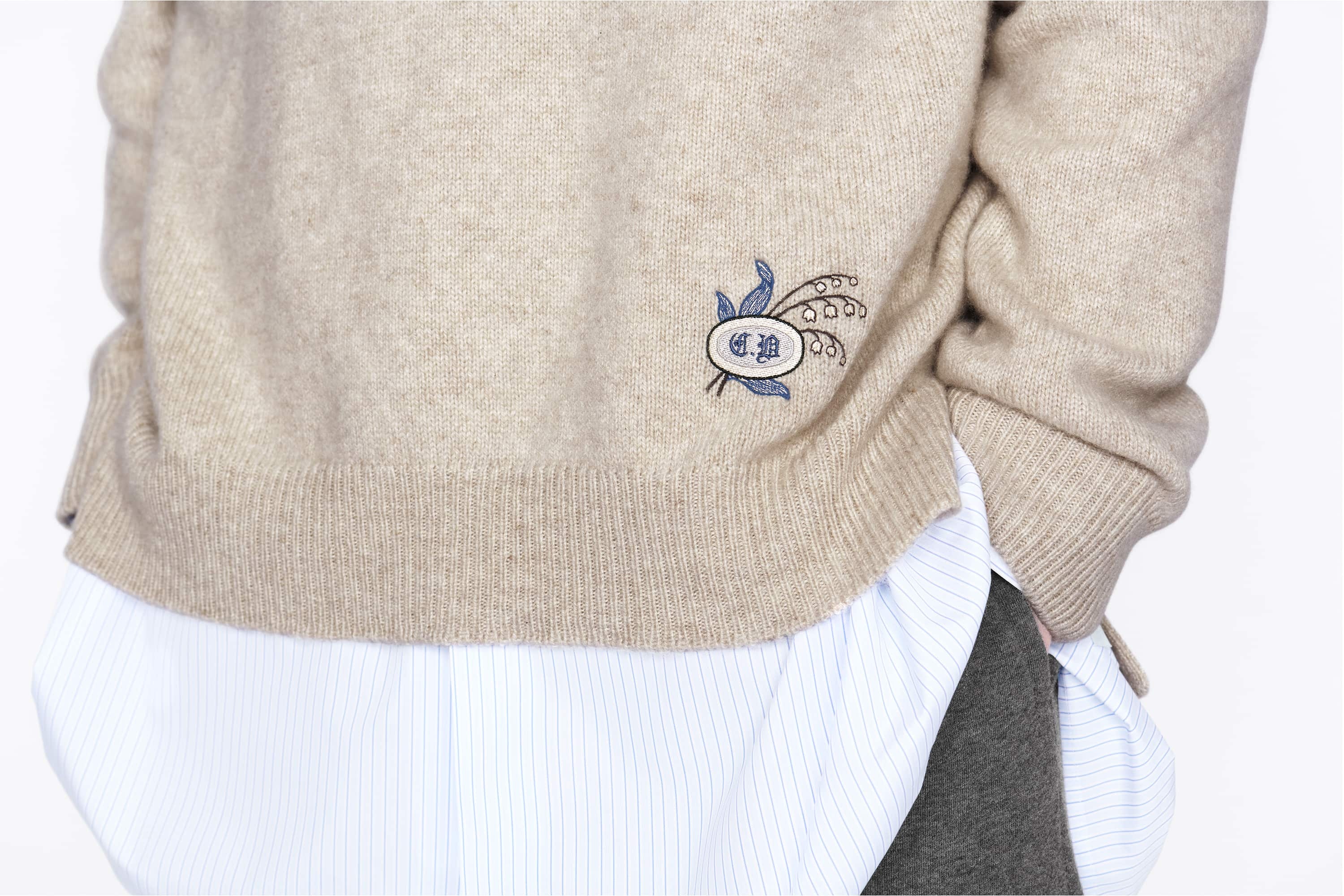 Oversized Long-Sleeved Polo Shirt - 6