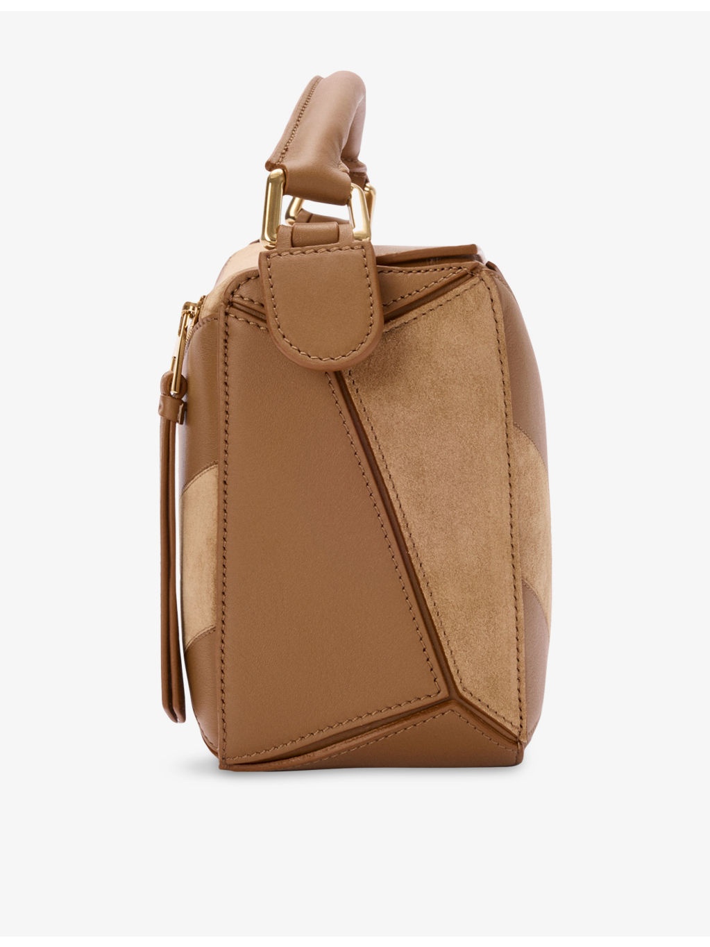 Puzzle Stripes Small Leather Top-Handle Bag - 9