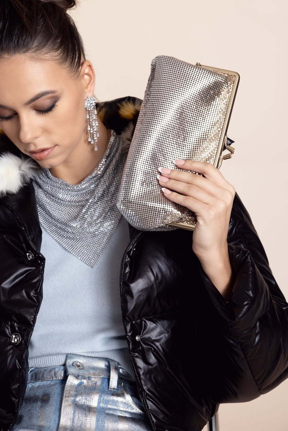 Faux Fur Puffer Jacket - 4