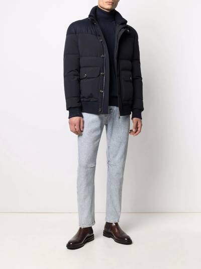 Brunello Cucinelli high neck padded jacket outlook