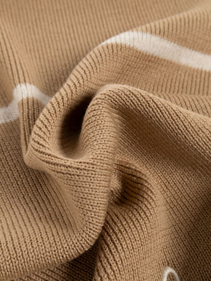 logo-embroidered panelled scarf 3