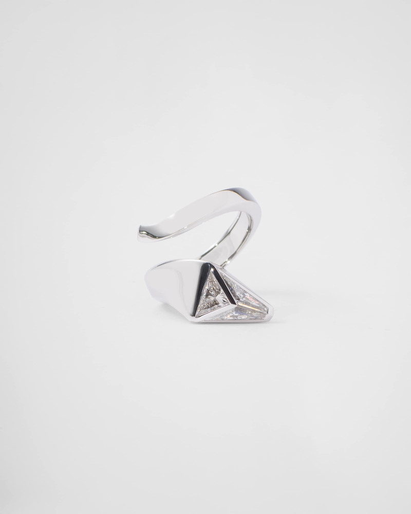 Eternal Gold snake ring in white gold and laboratory-grown diamonds 1