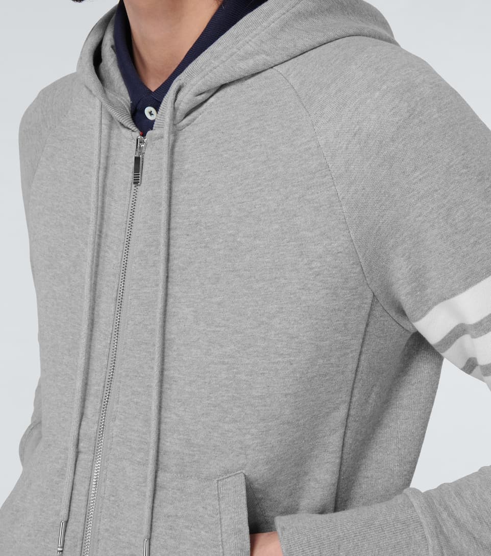 Zipped 4-Bar hooded sweatshirt - 5