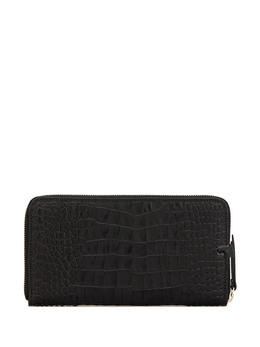 embossed croc-effect zipped wallet - 2