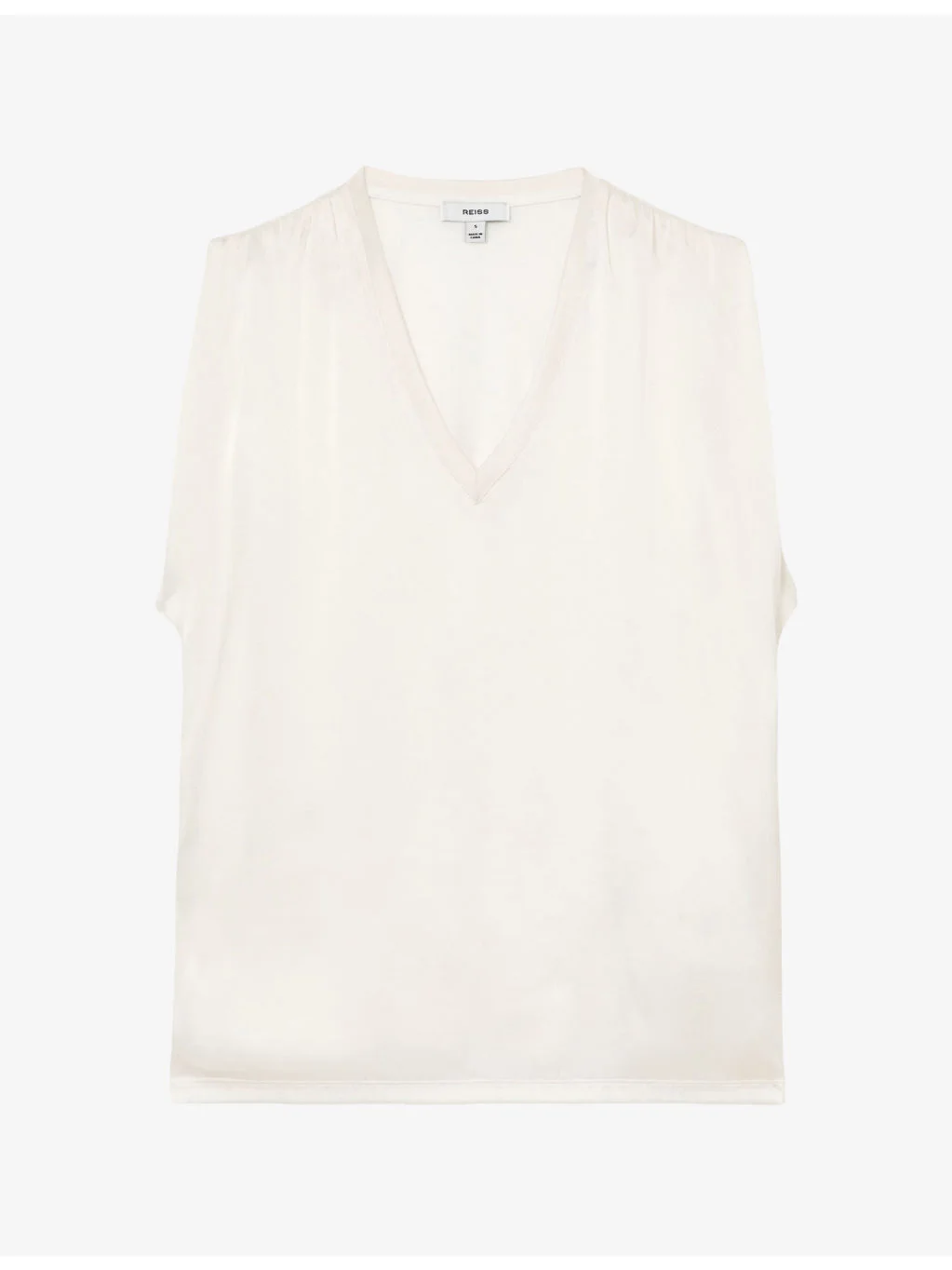 Renita V-Neck Silk-Blend Top - 1