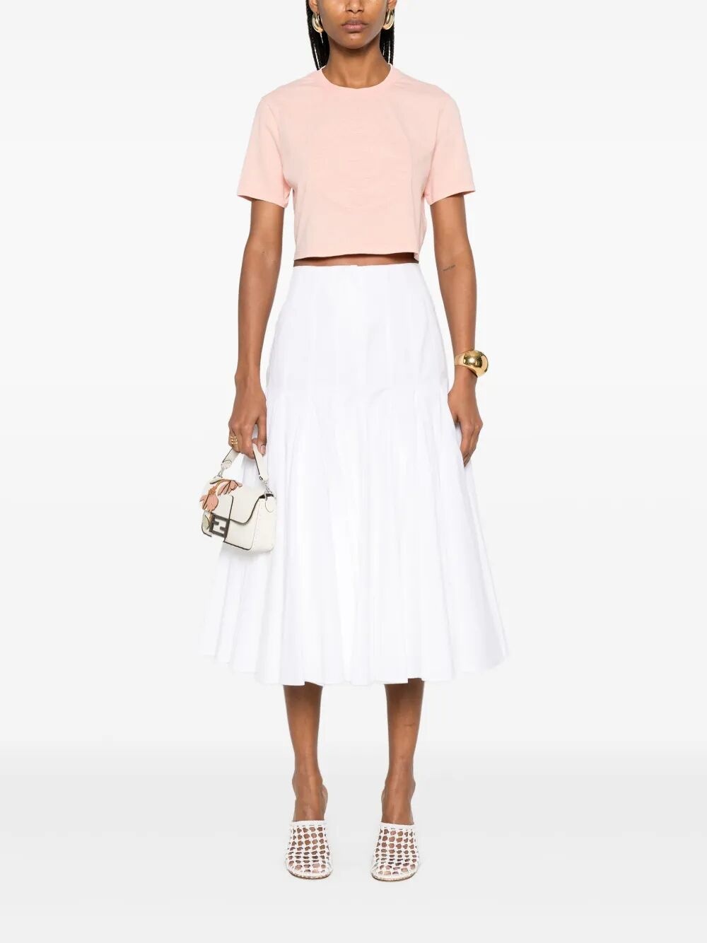 3d Fendi Roma Cropped T-Shirt - 5