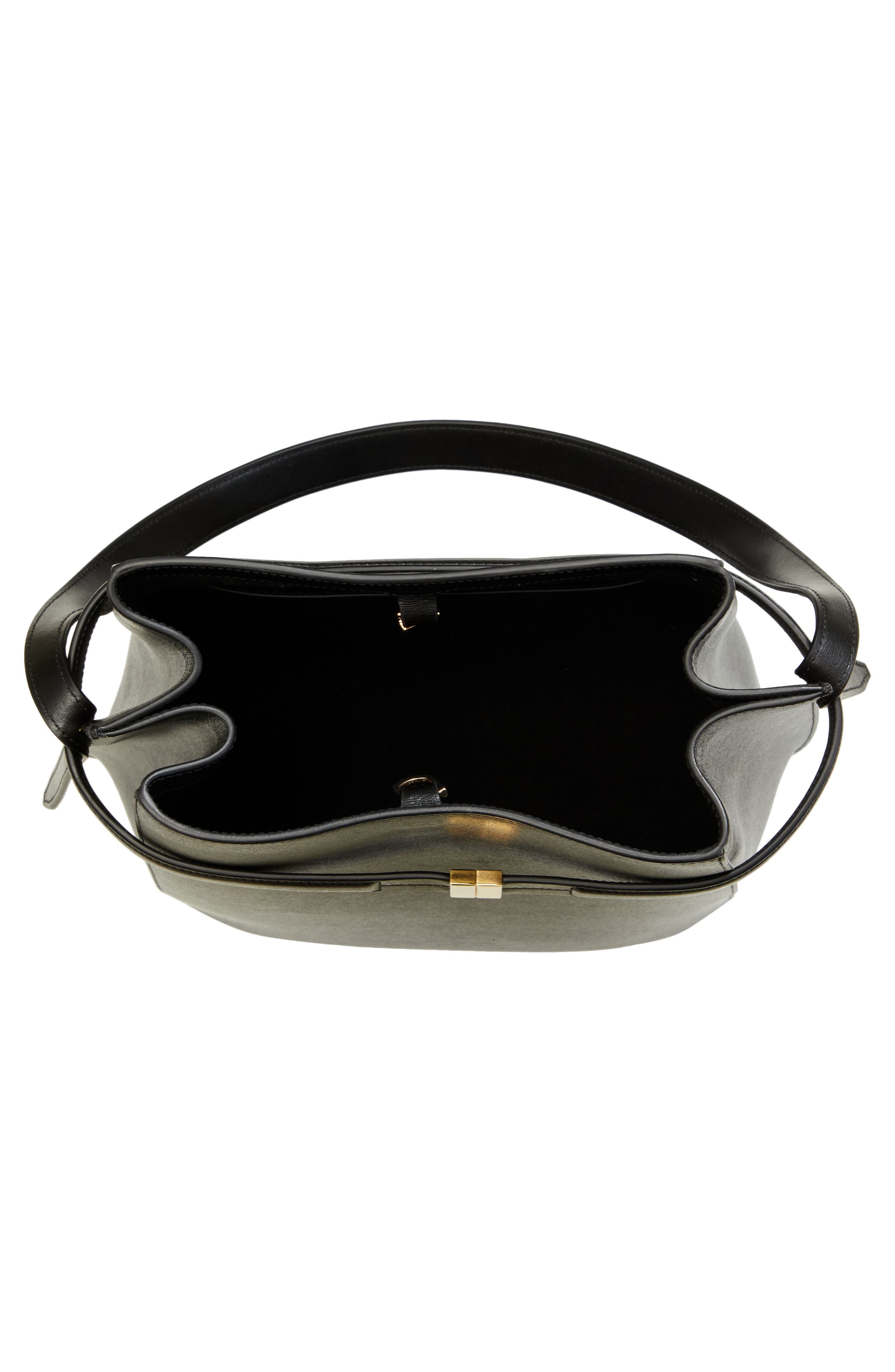 TOTEME Belted Leather Bucket Bag in Black at Nordstrom - 6