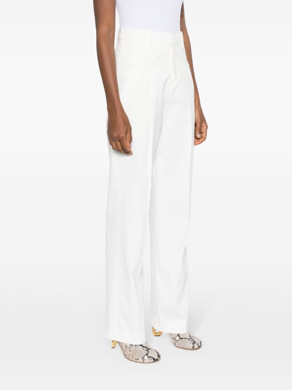 high-waist straight-leg trousers - 3