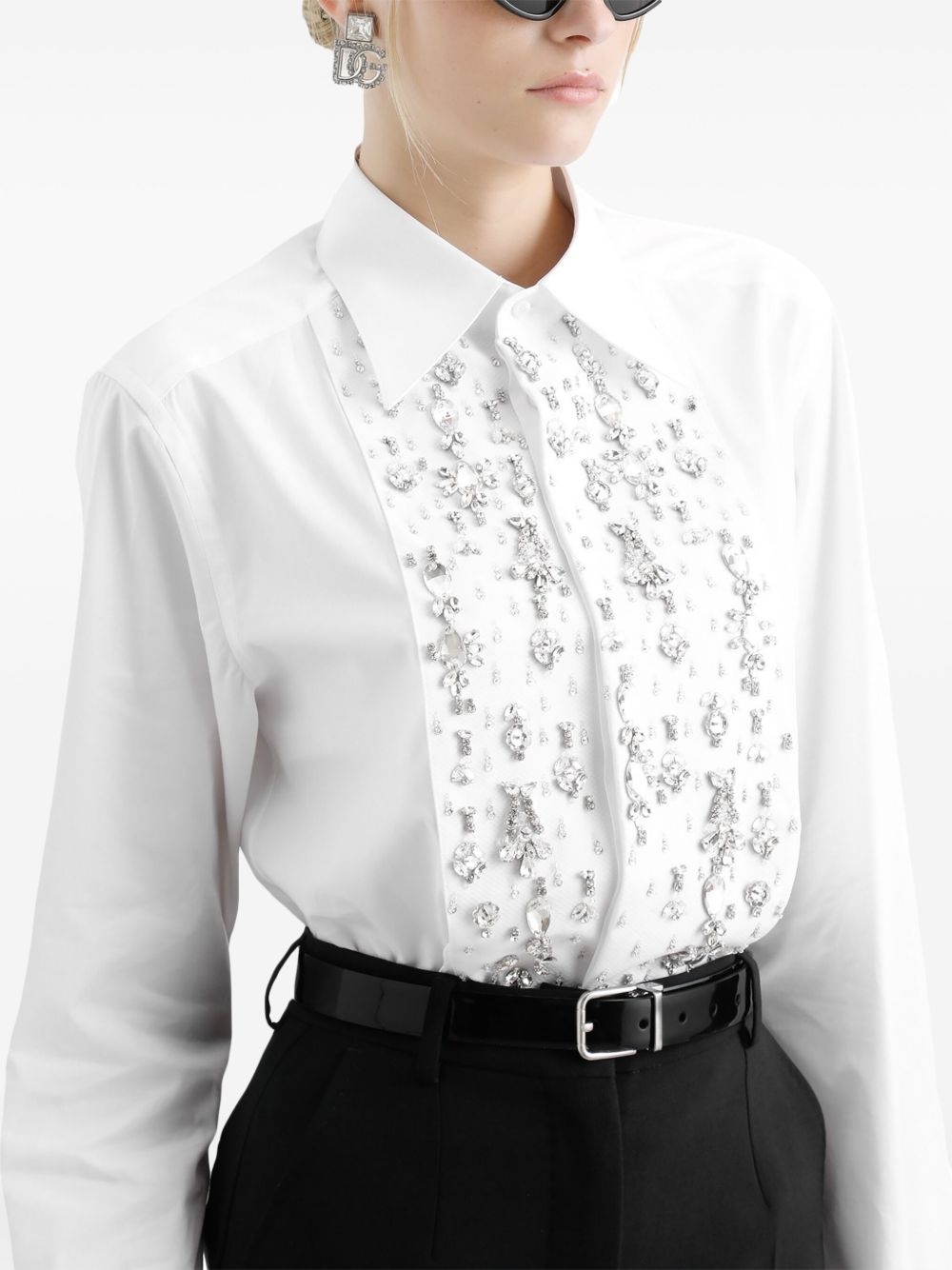 rhinestone-embellished shirt - 6