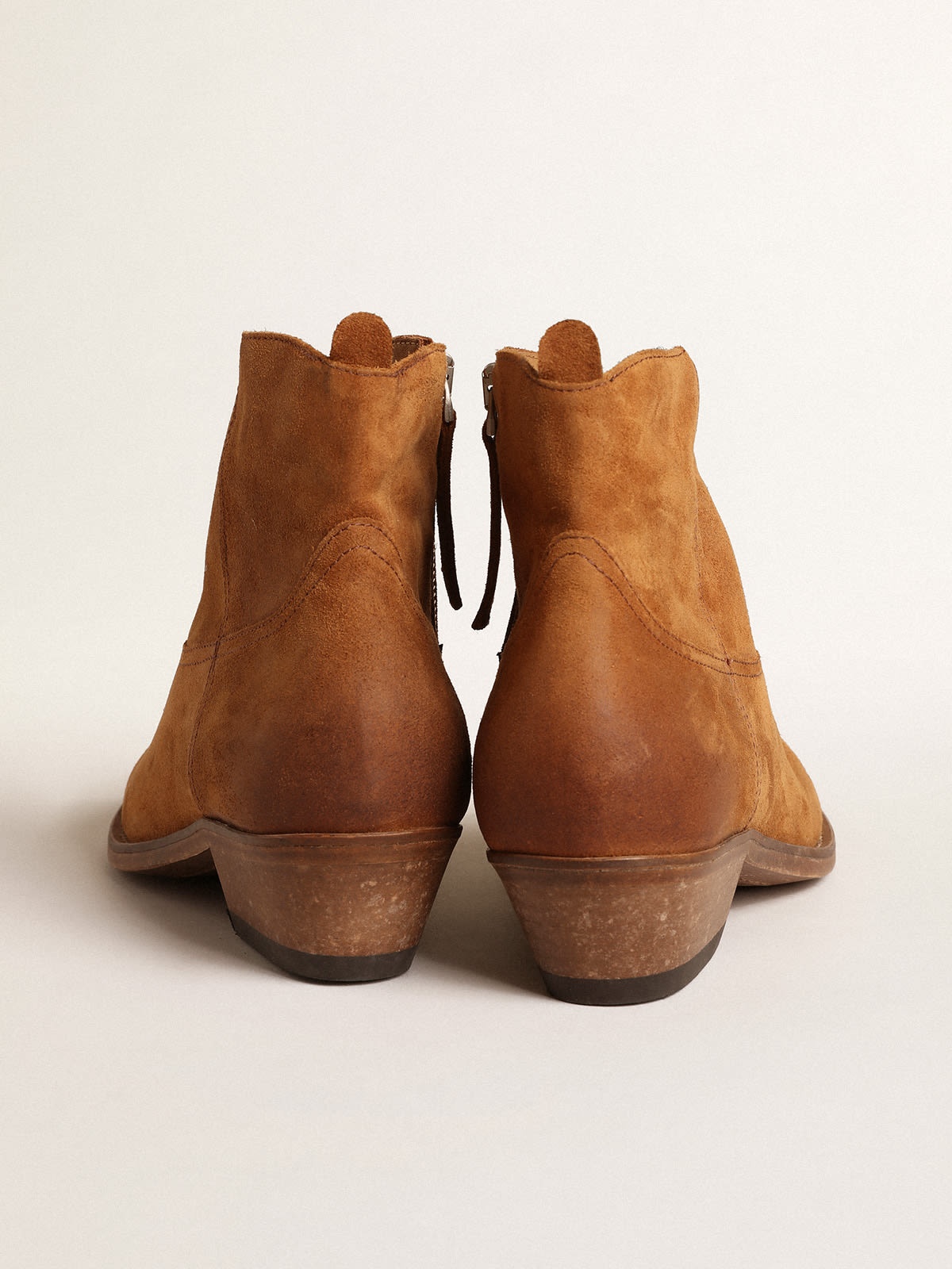 Young ankle boots in cognac-colored suede - 4