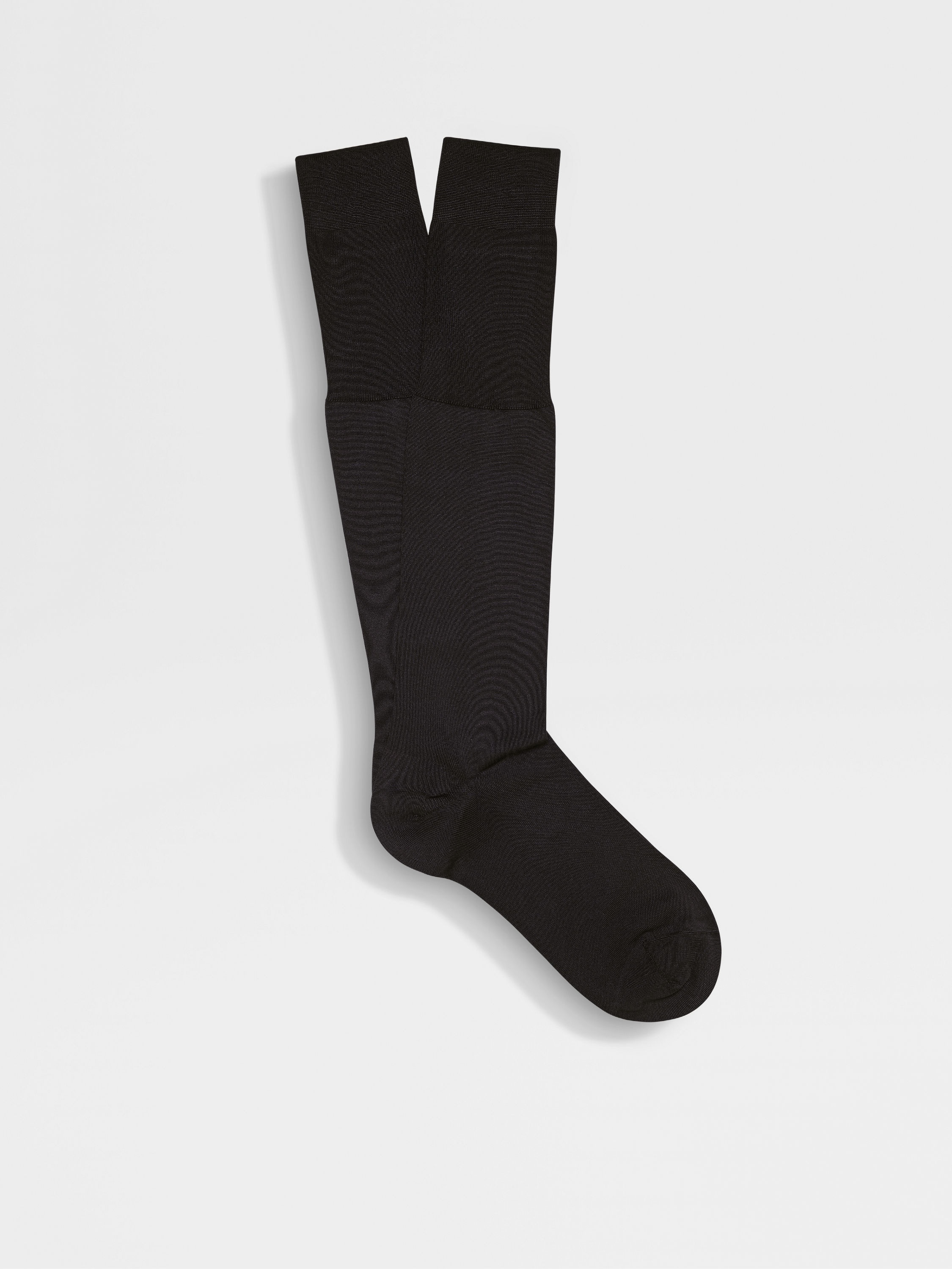 BLACK SILK BLEND SOCKS - 1