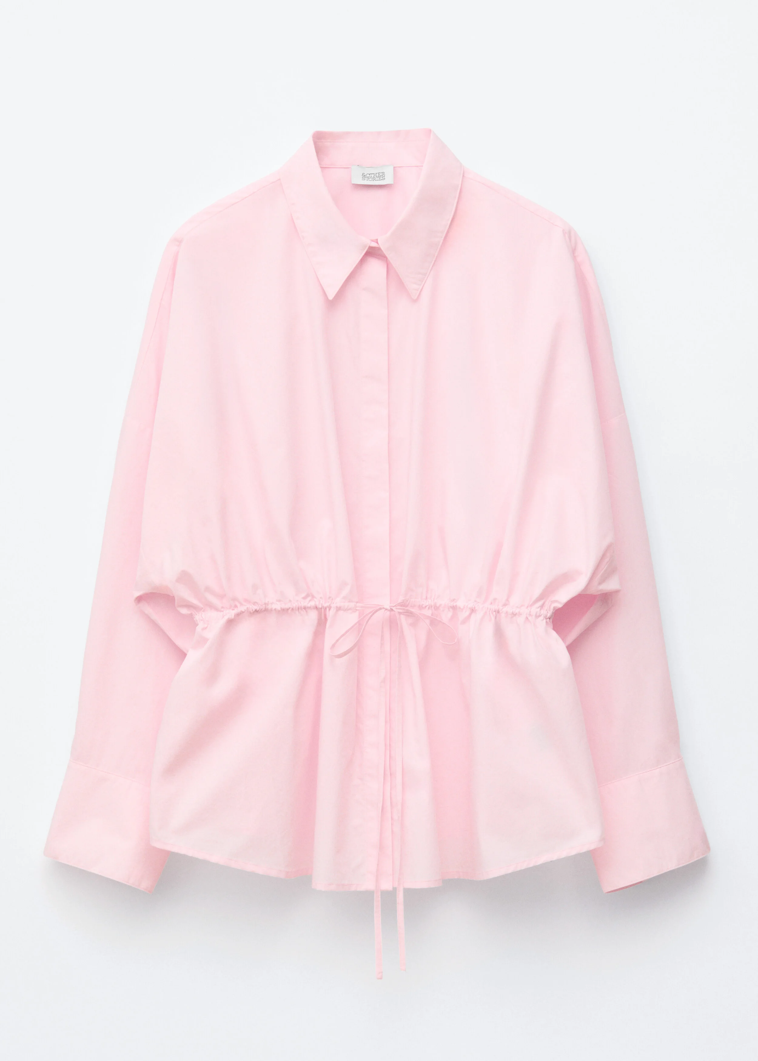 Cotton Poplin Drawstring Shirt - 1