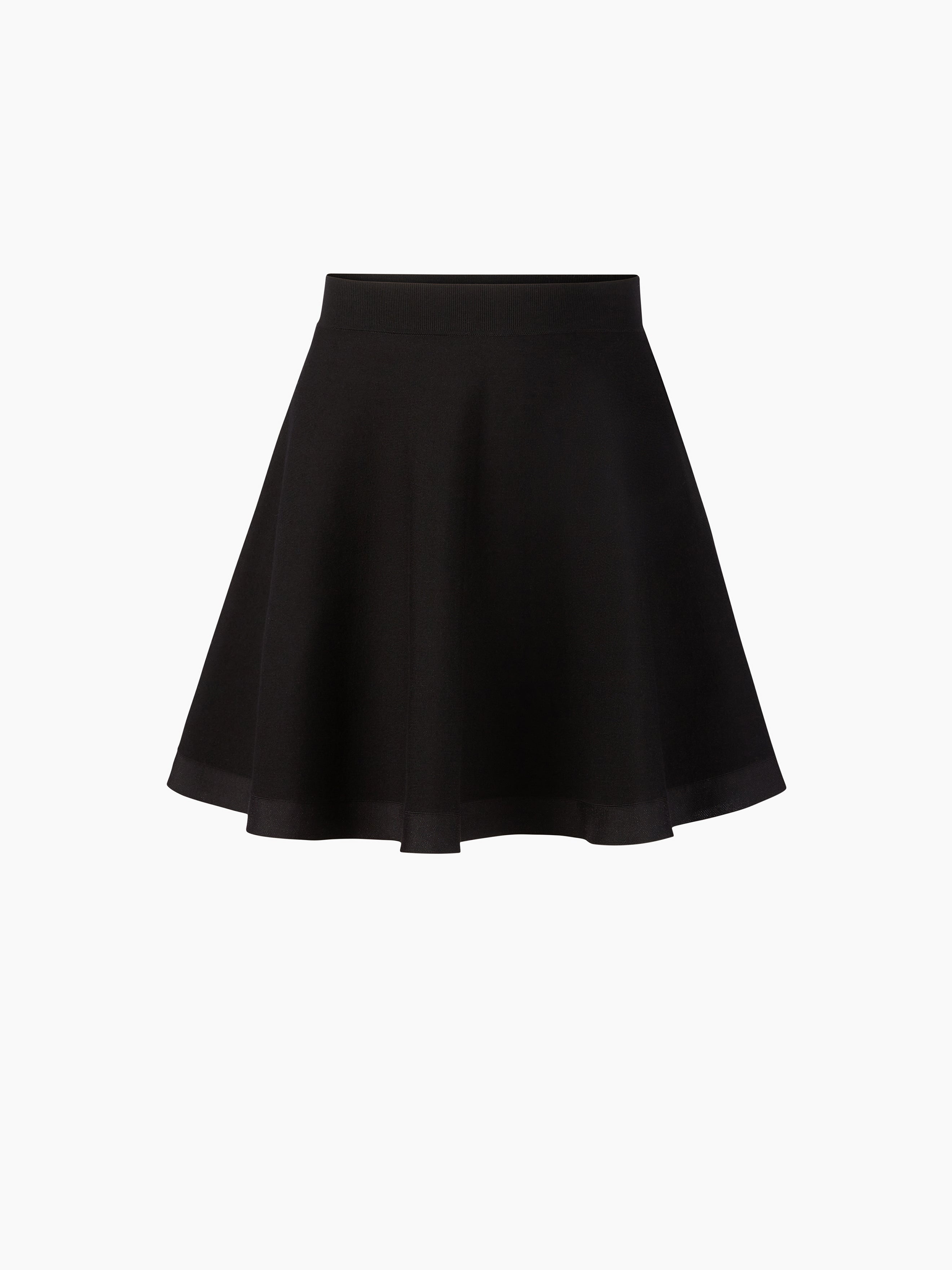 WOOL BLEND MINI FLARED SKIRT - 1