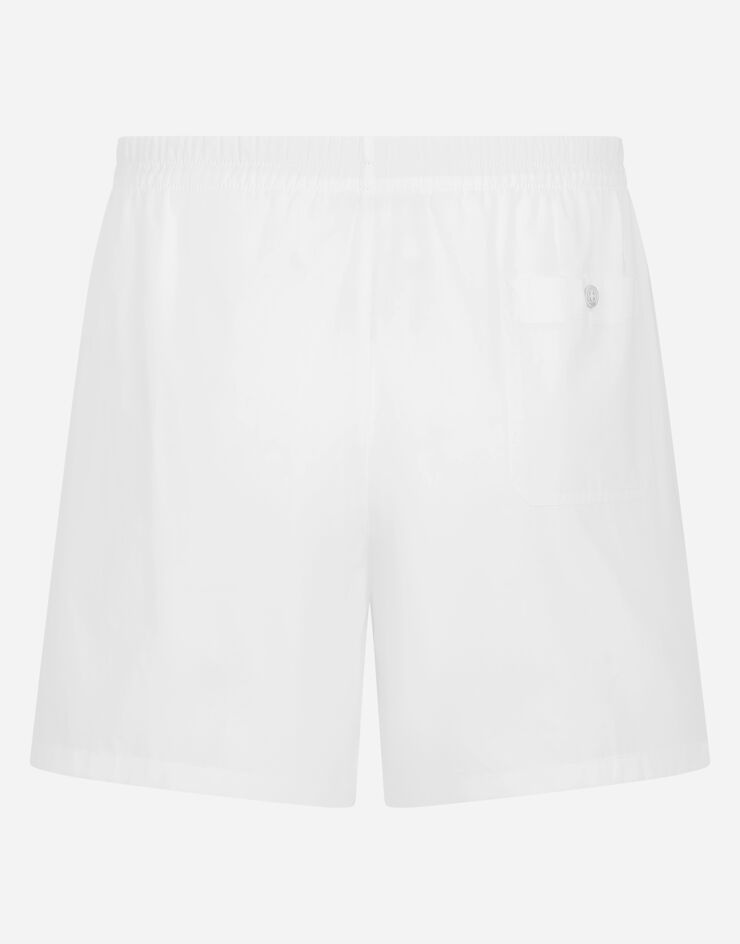 Long cotton boxers with branded plate - 3