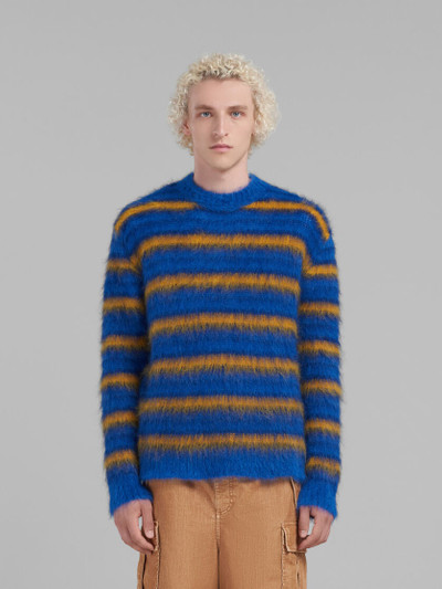 Marni TURQUOISE STRIPED MOHAIR SWEATER outlook