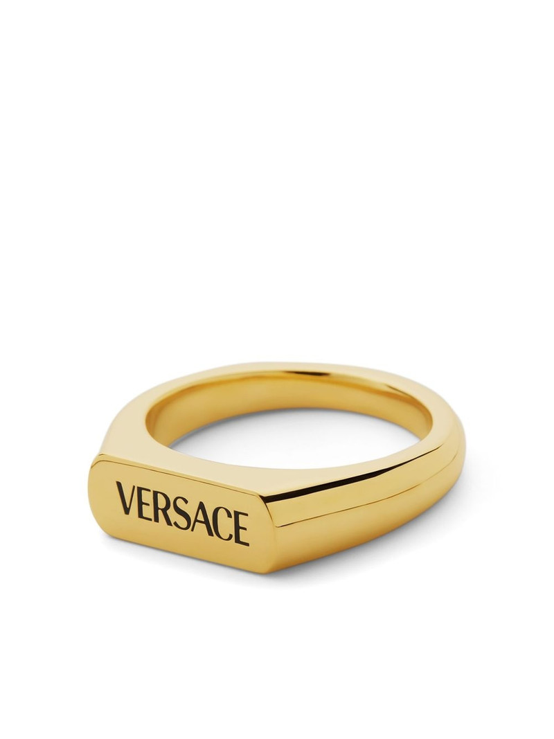 VERSACE logo-engraved ring outlook