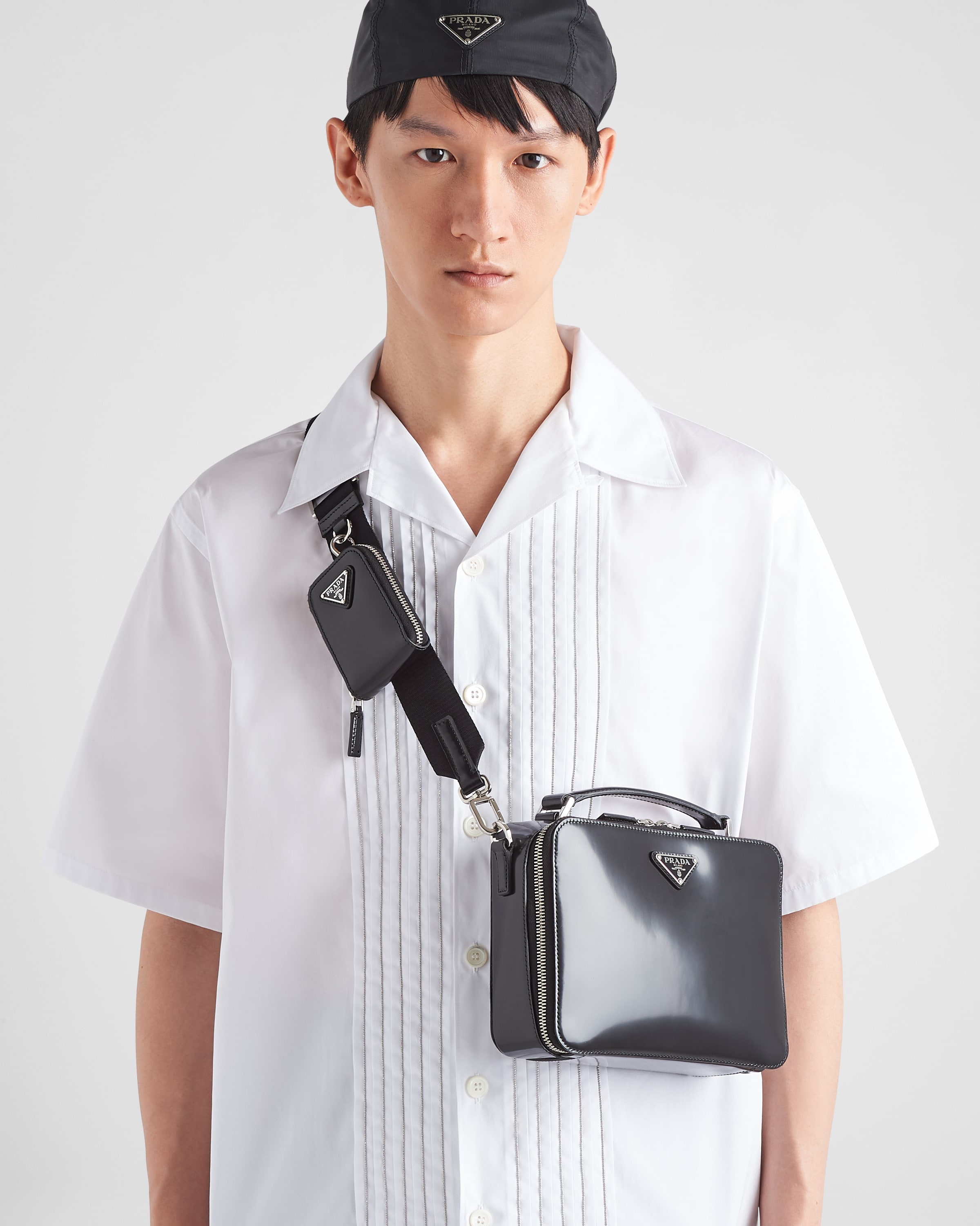Medium Prada Brique brushed leather bag - 2