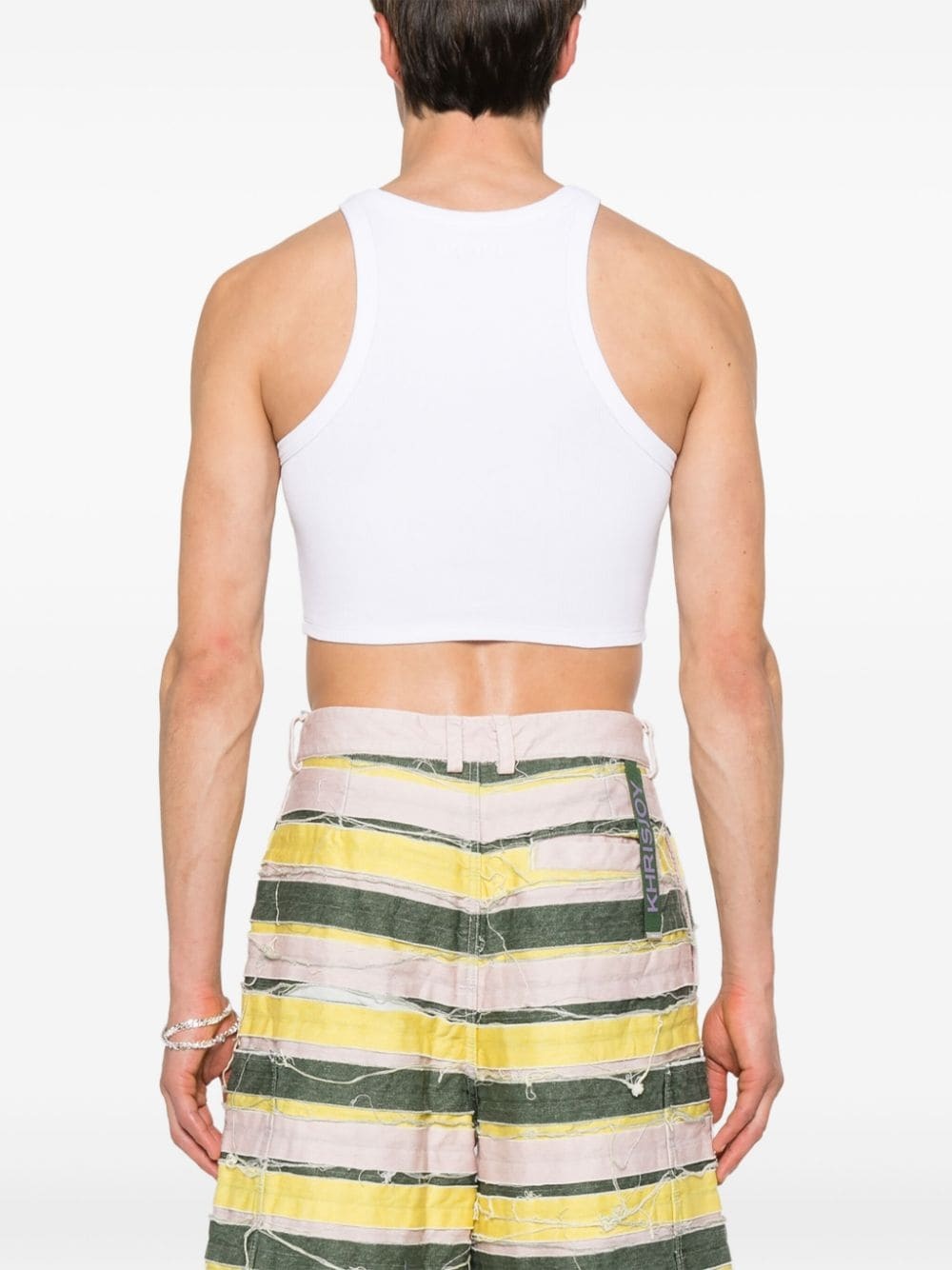 logo-embroidered tank top - 5