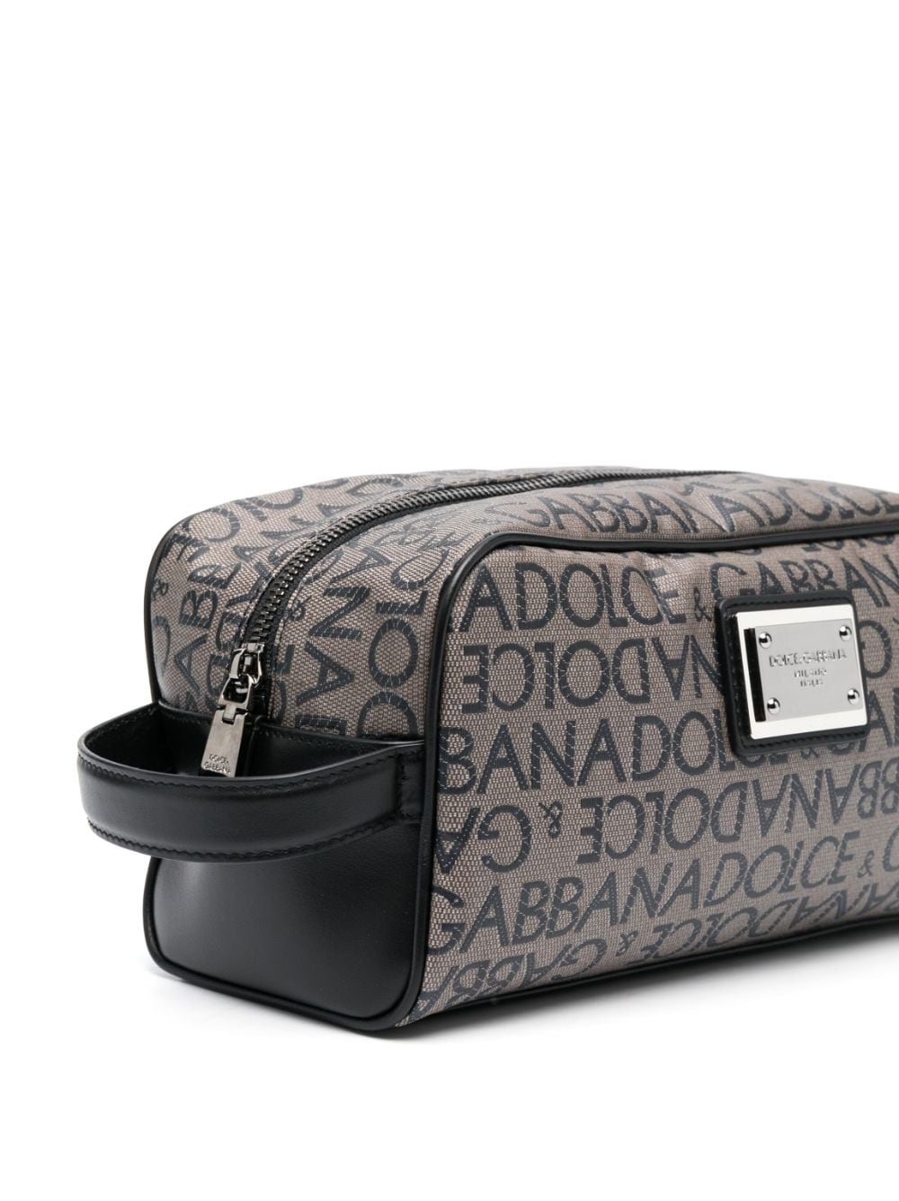 logo-print wash bag - 3