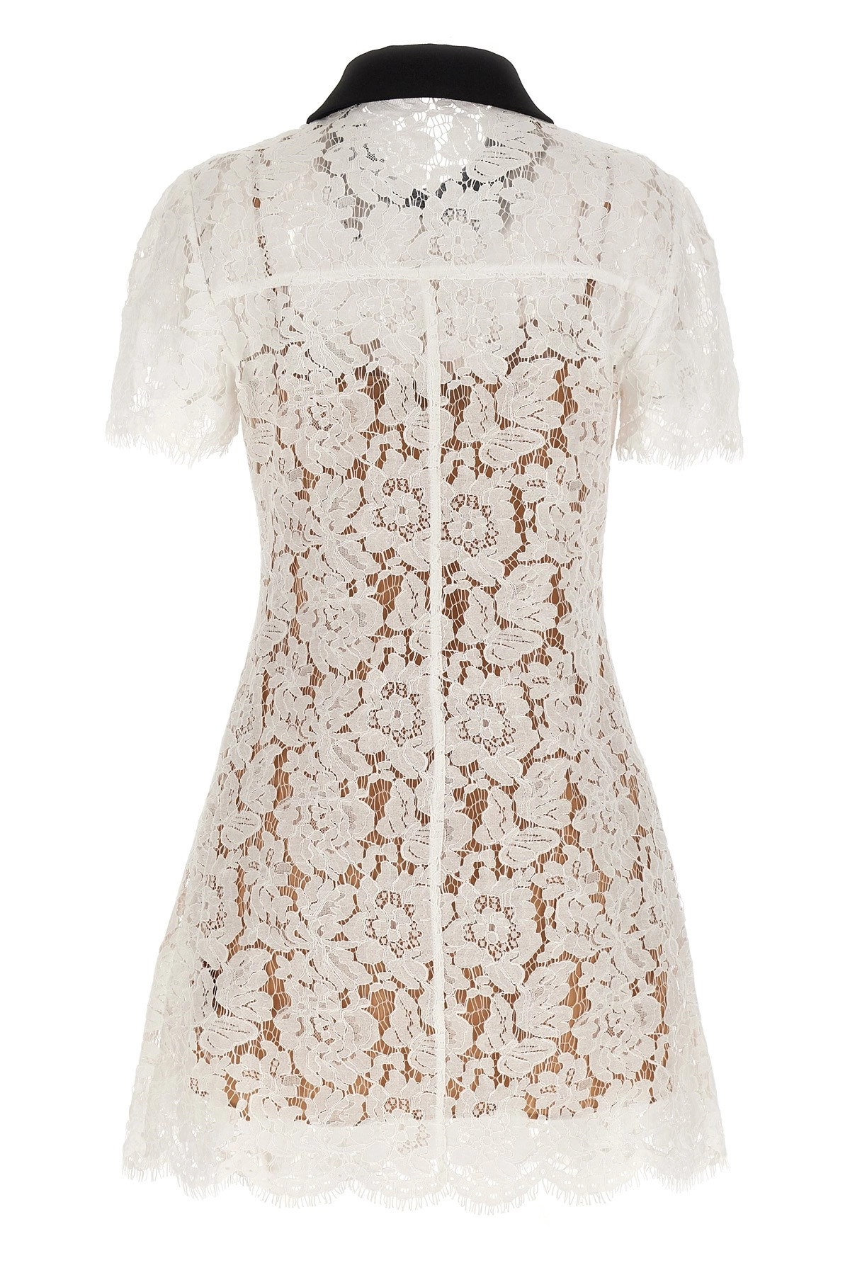 'White Lace Contrast Collar Mini' dress - 2