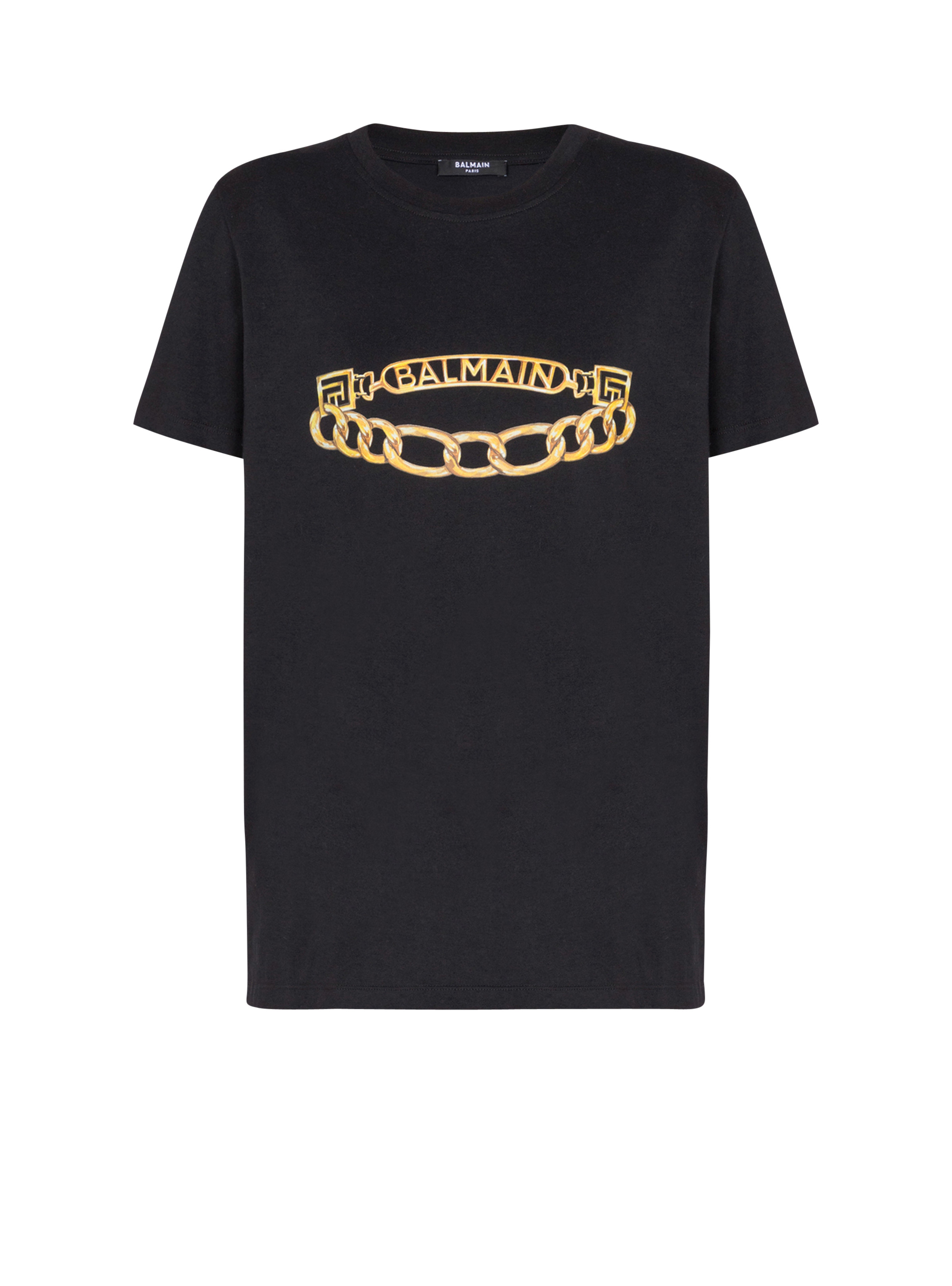 Short-sleeved Balmain Chain print T-shirt - 1