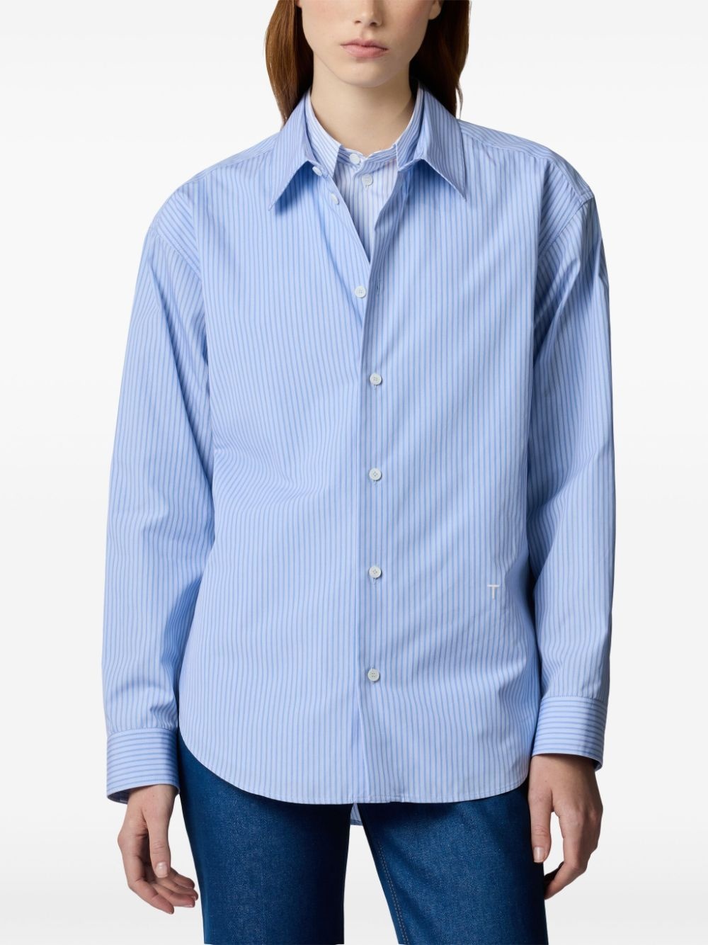 double-collar poplin shirt - 2