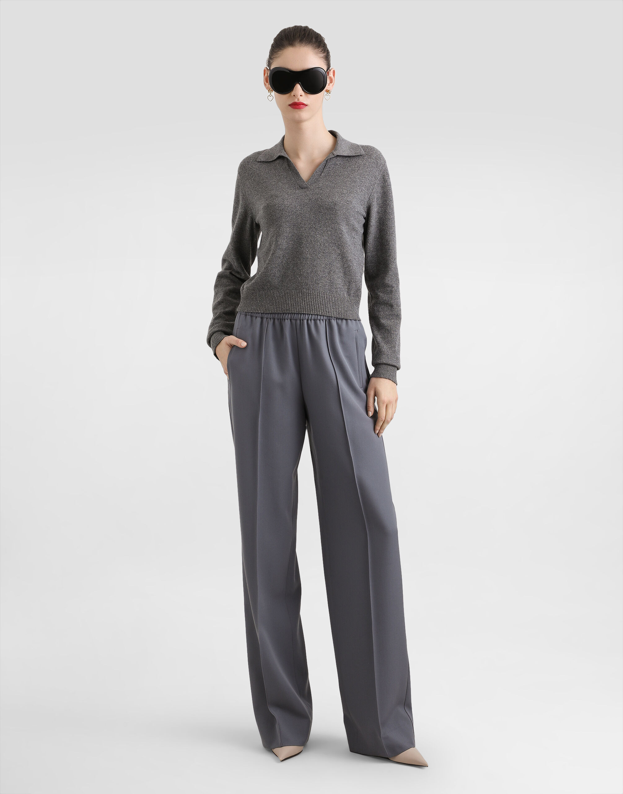 Cashmere polo pullover - 4