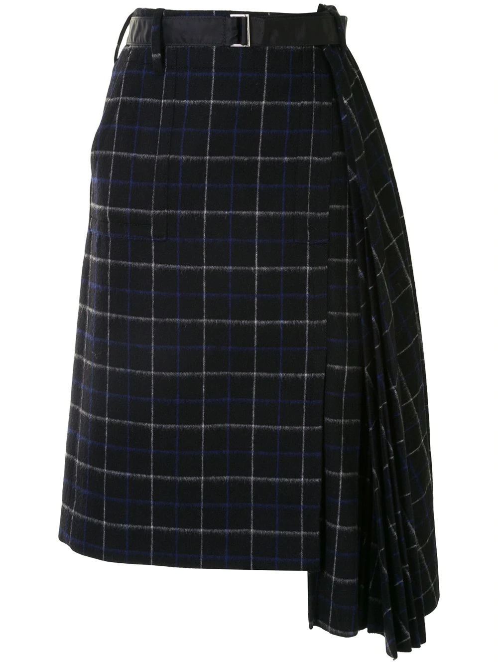 asymmetric tartan skirt - 1