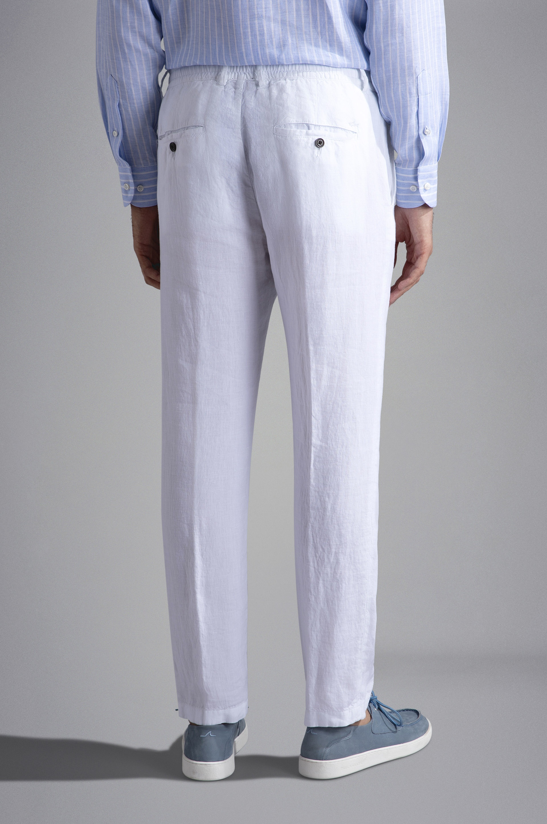 LINEN CHINO TROUSERS - 4
