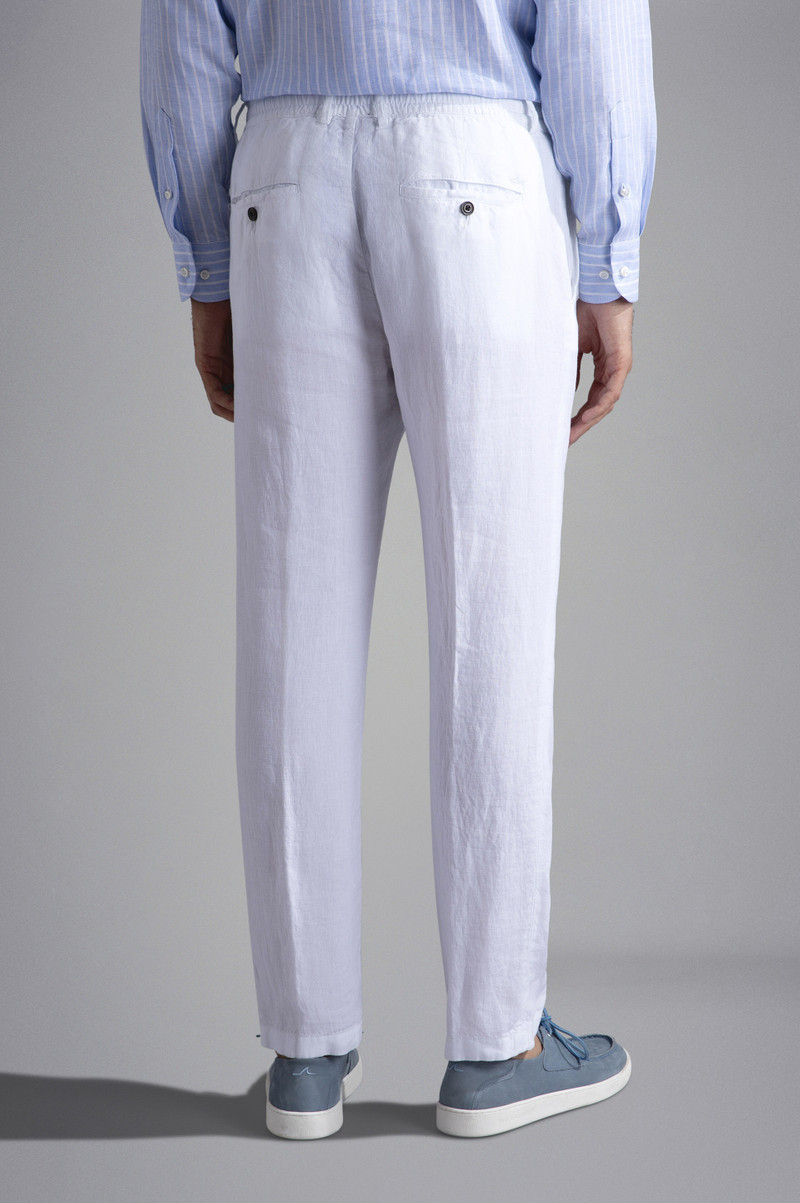 LINEN CHINO TROUSERS 4