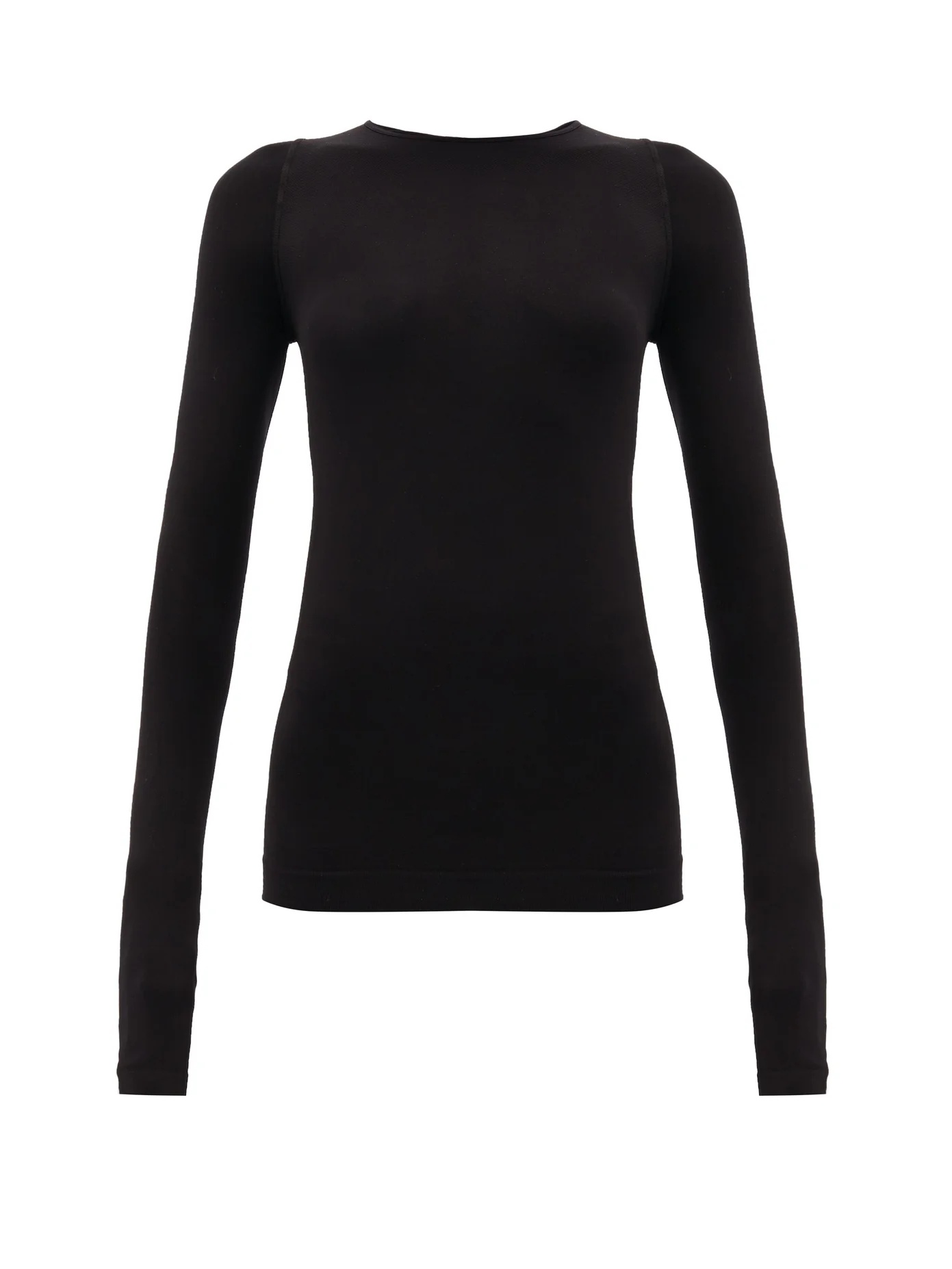 Long-sleeved stretch-jersey top - 1