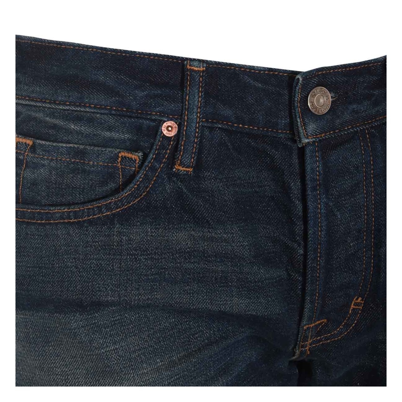 blue cotton denim jeans - 3