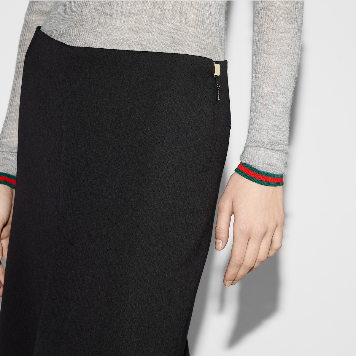 Wool mid-length skirt - 4