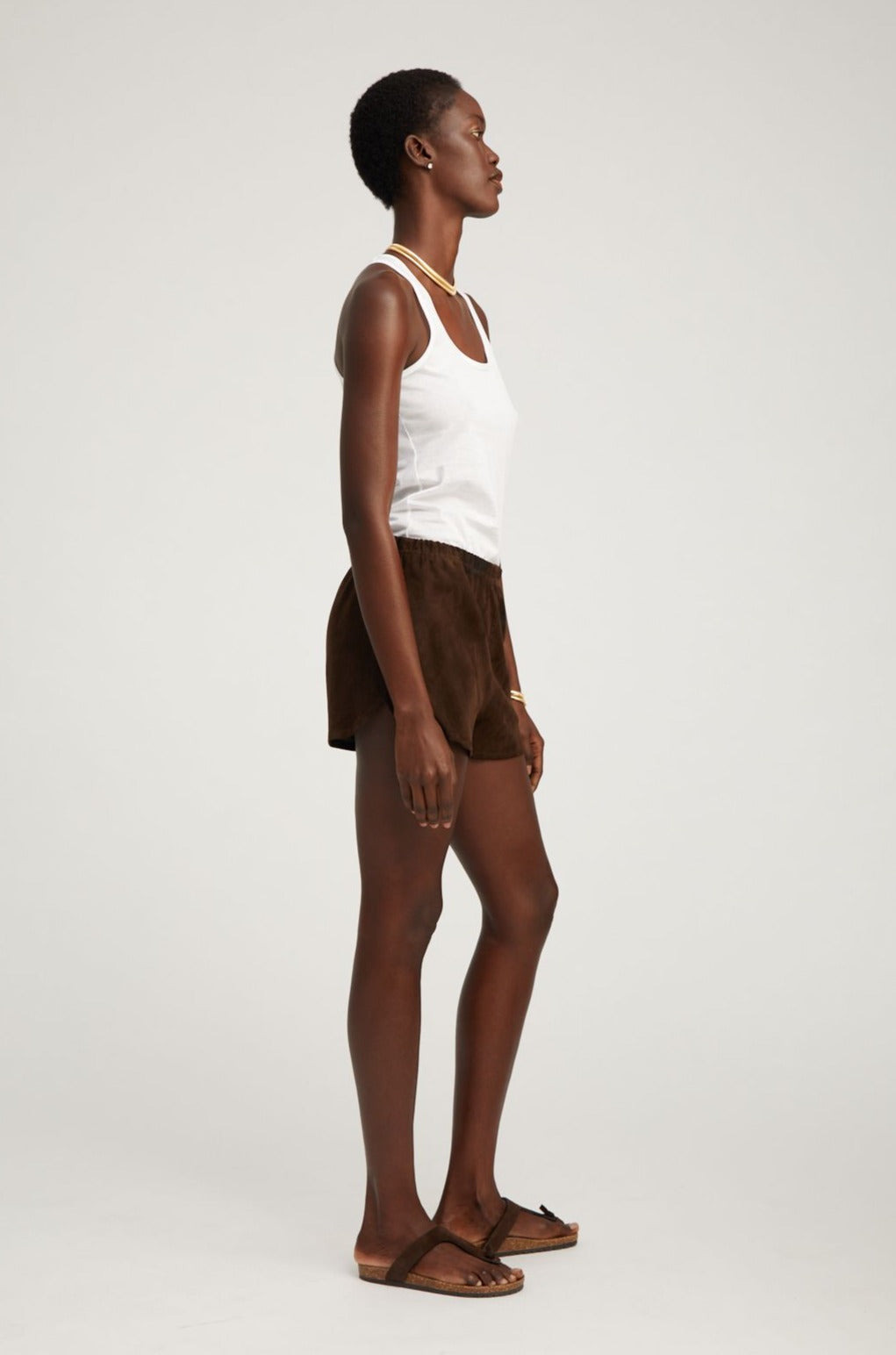 WHITE SCOOPED TANK TOP - 3