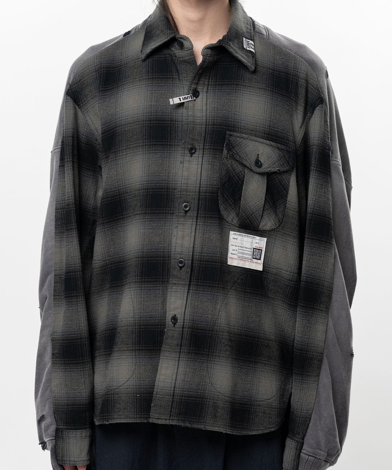 Front Back Combined Check Shirt 6
