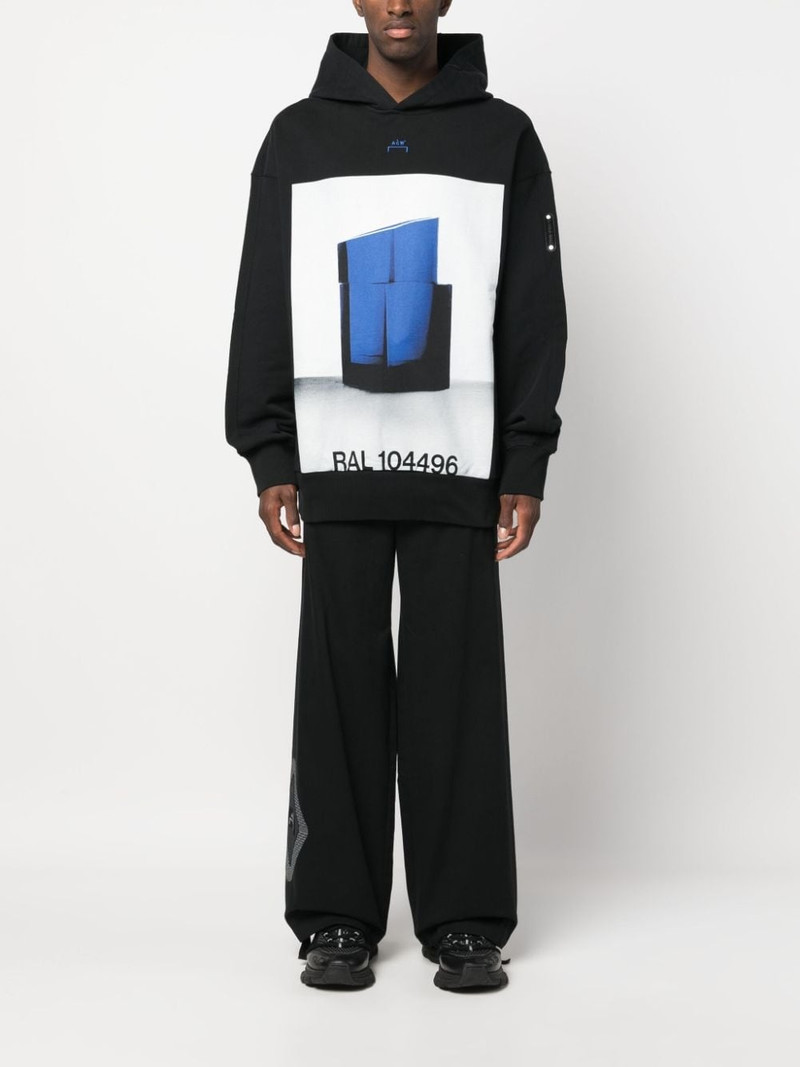 A-COLD-WALL* monograph-print cotton hoodie outlook