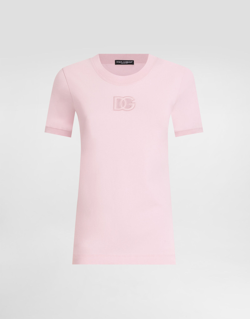 Jersey T-shirt with raised DG logo embroidery 1