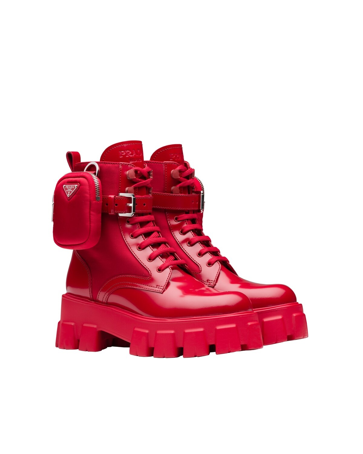 Monolith leather and nylon fabric combat boots - 1