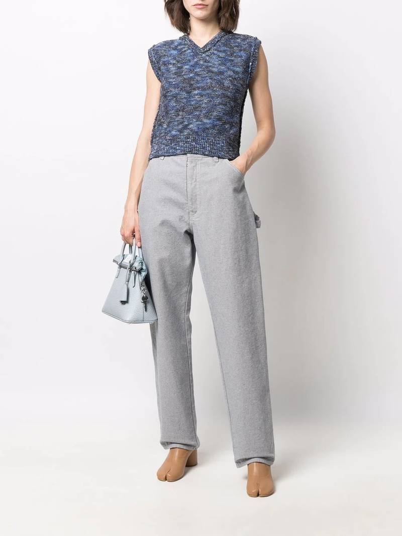 Maison Margiela melange-knit vest outlook