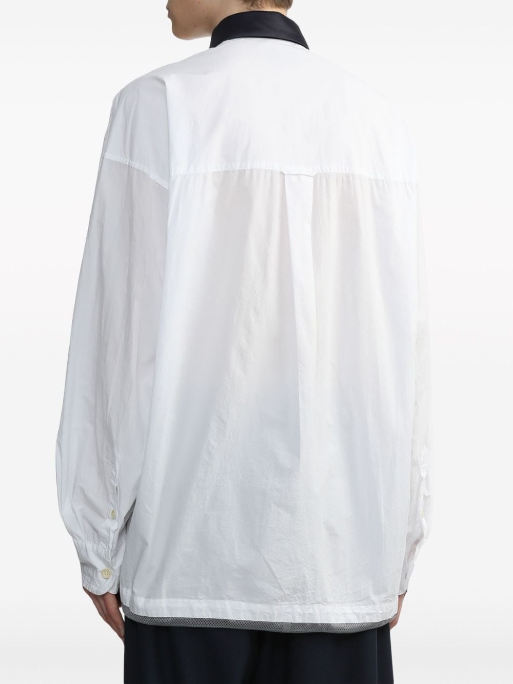 striped-collar cotton shirt - 4