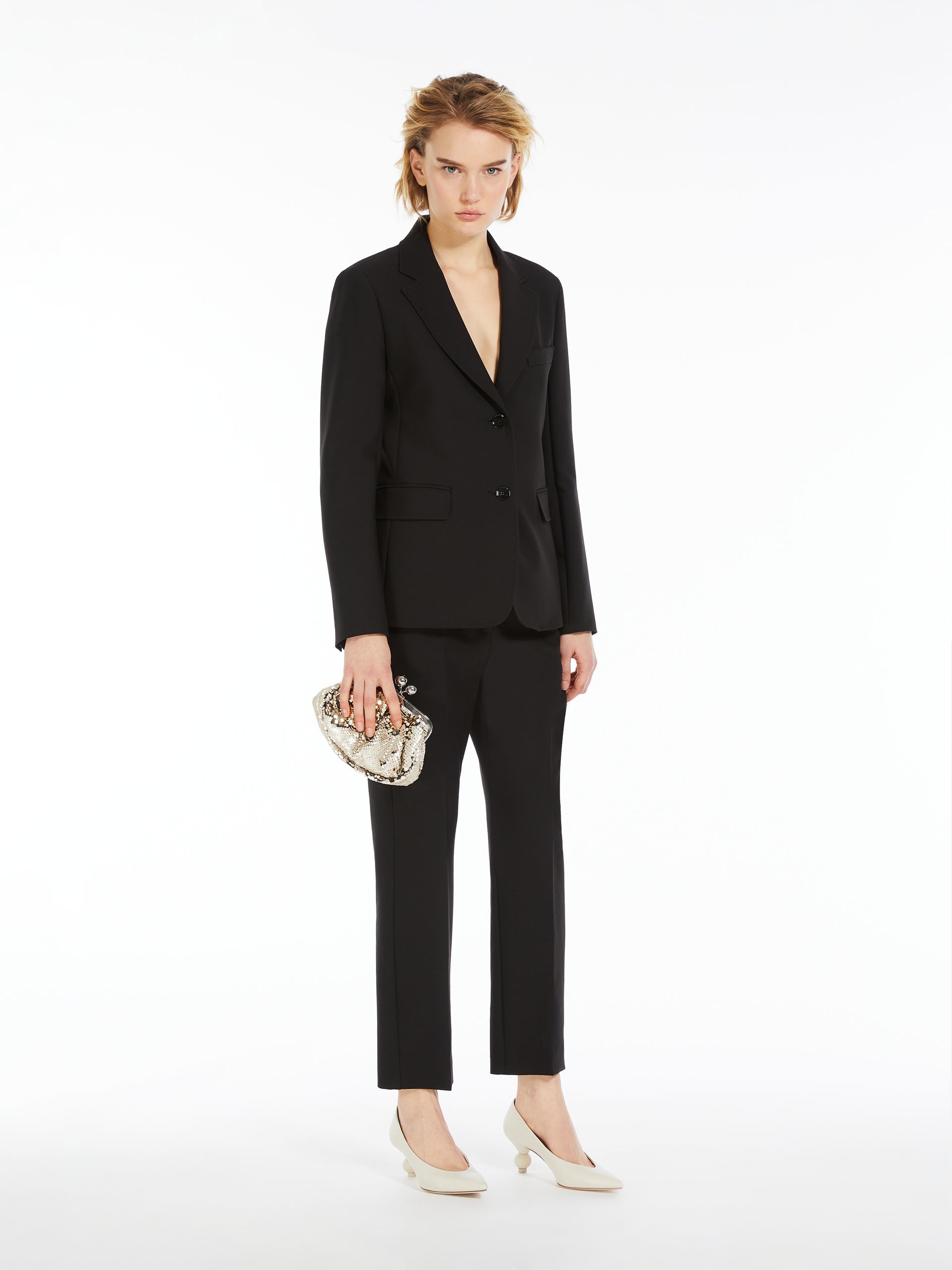 Max Mara Celtico Wool And Mohair-blend Twill Tapered Pants In