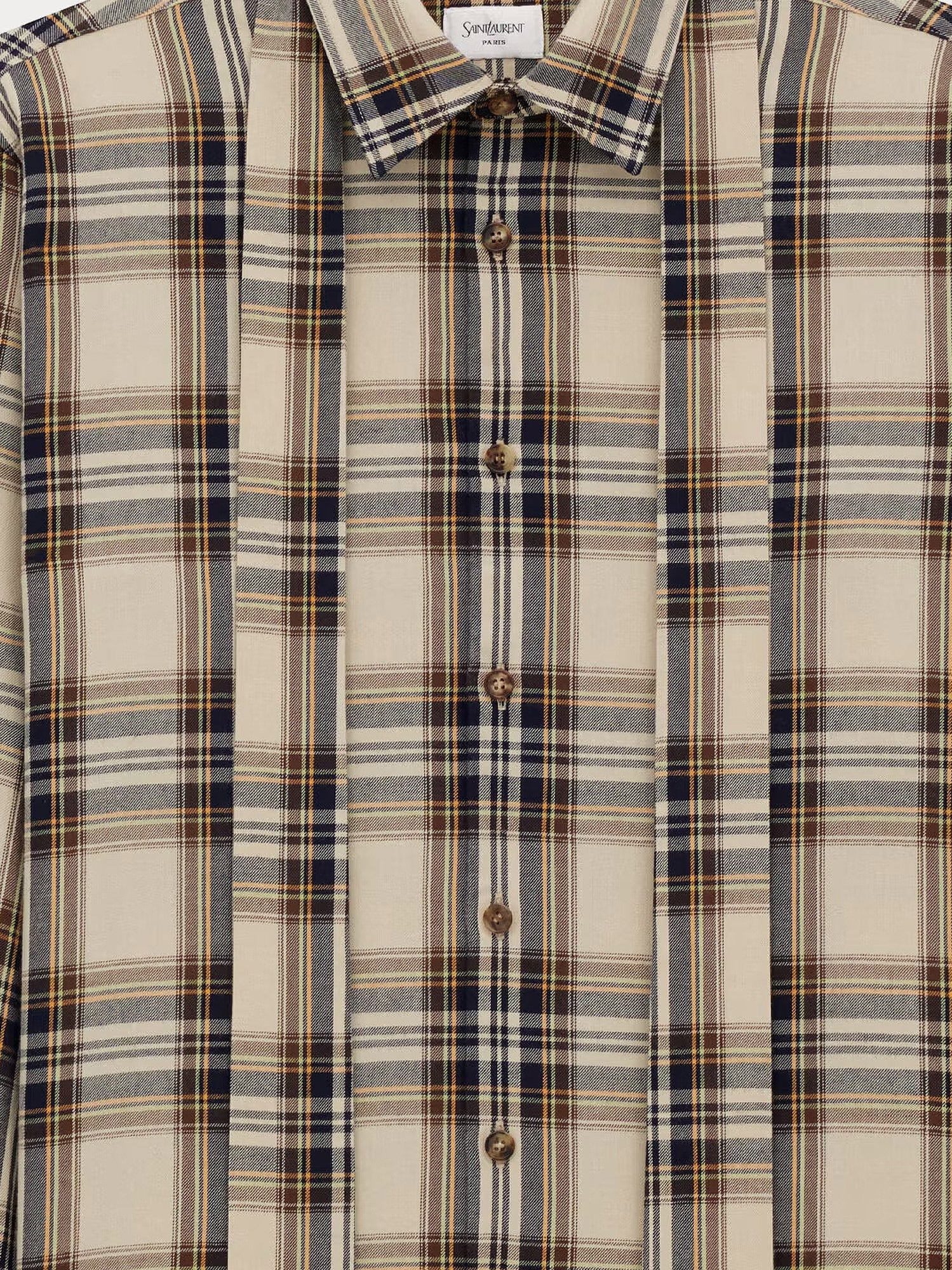 Cotton Tartan Lavallière Shirt - 5