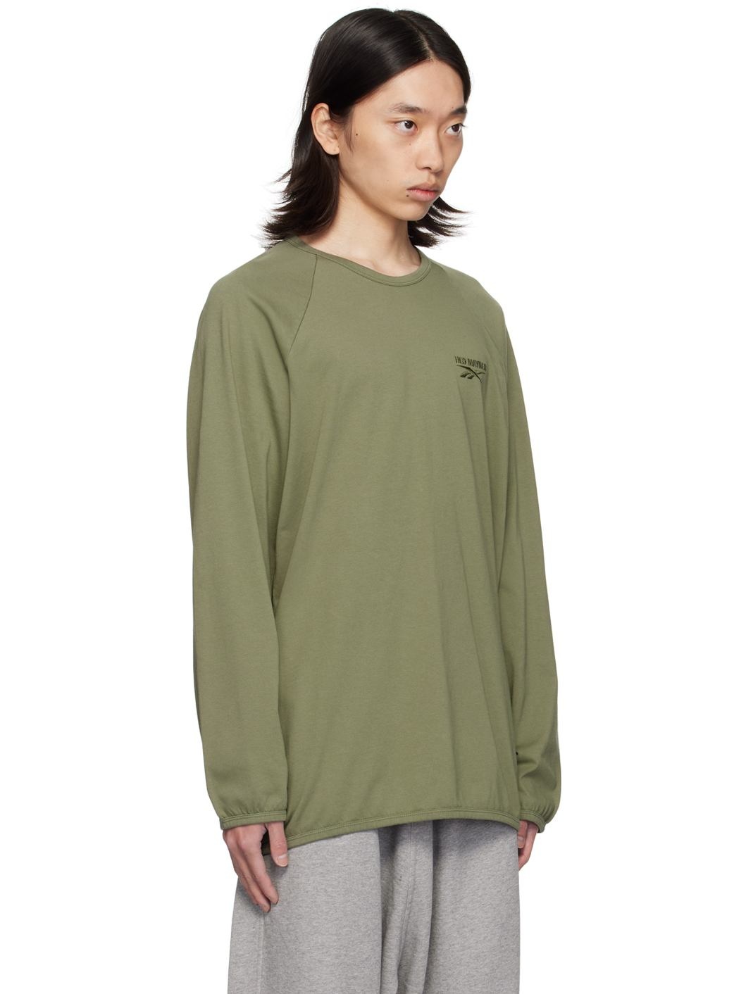 Green Reebok Edition Long Sleeve T-Shirt - 2