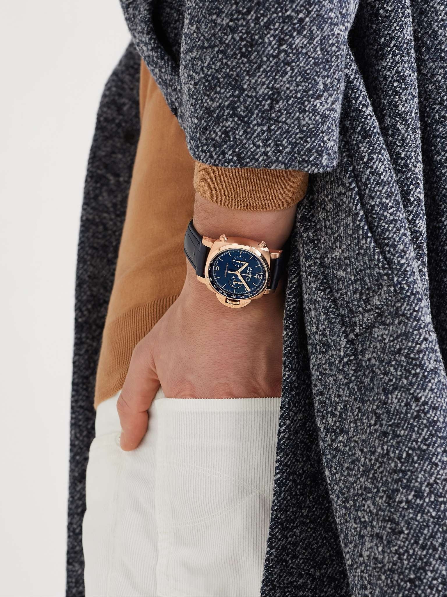 Luminor Chrono Automatic Chronograph 44mm Goldtech and Alligator Watch, Ref. No. PAM01111 - 2