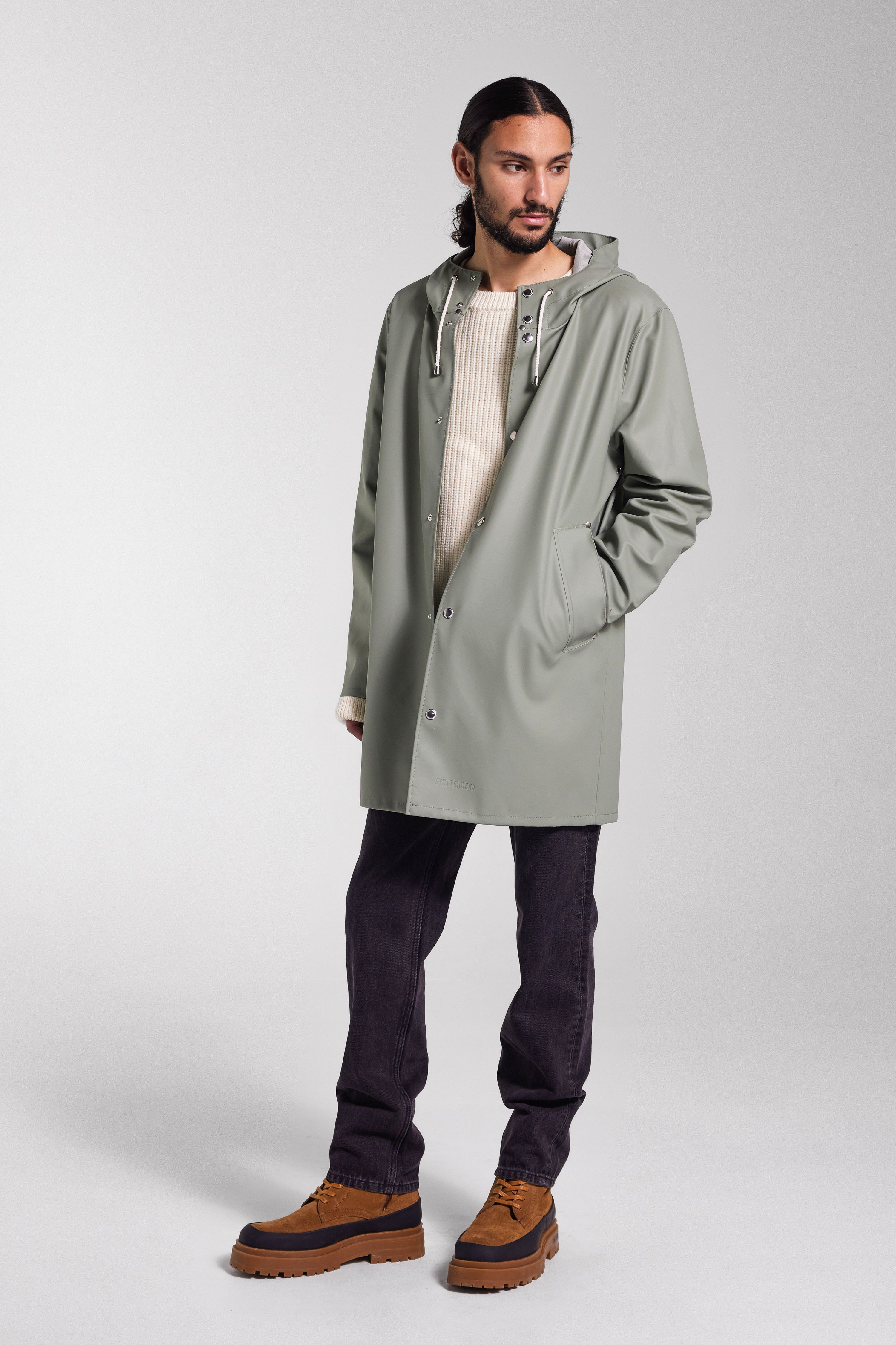 Stockholm Lightweight Raincoat Khaki Green - 2