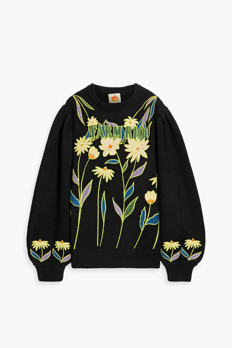 Embroidered knitted sweater - 1