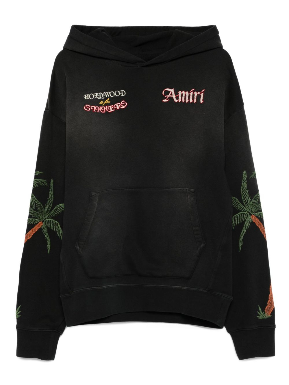 PALM-TREE EMBROIDERED HOODIE - 1
